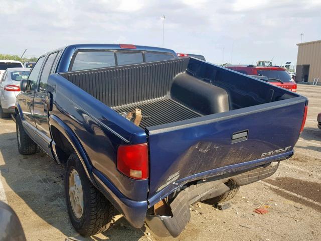 1GCDT13W62K210849 - 2002 CHEVROLET S TRUCK S1 BLUE photo 3