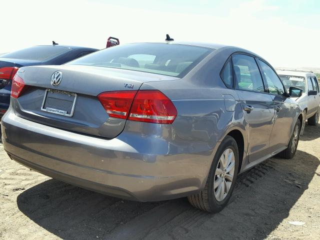 1VWAS7A33EC063256 - 2014 VOLKSWAGEN PASSAT S GRAY photo 4