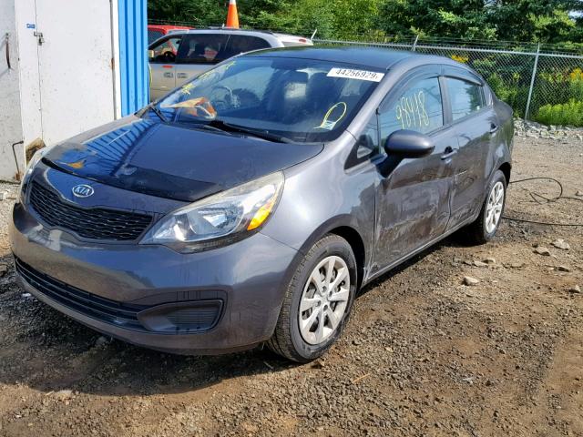 KNADM4A32C6076775 - 2012 KIA RIO LX GRAY photo 2