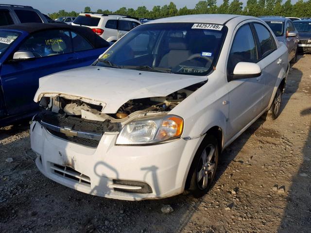 KL1TD56617B048834 - 2007 CHEVROLET AVEO BASE WHITE photo 2