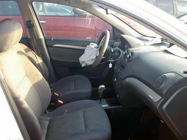KL1TD56617B048834 - 2007 CHEVROLET AVEO BASE WHITE photo 5