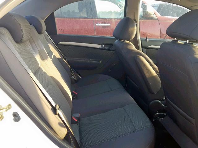 KL1TD56617B048834 - 2007 CHEVROLET AVEO BASE WHITE photo 6