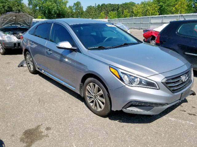 5NPE34AF3FH043976 - 2015 HYUNDAI SONATA SPO SILVER photo 1