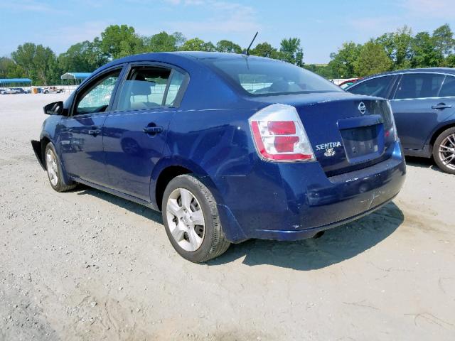 3N1AB61E48L699923 - 2008 NISSAN SENTRA 2.0 BLUE photo 3