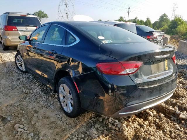 1C3CCCABXGN116989 - 2016 CHRYSLER 200 LIMITE BLACK photo 3