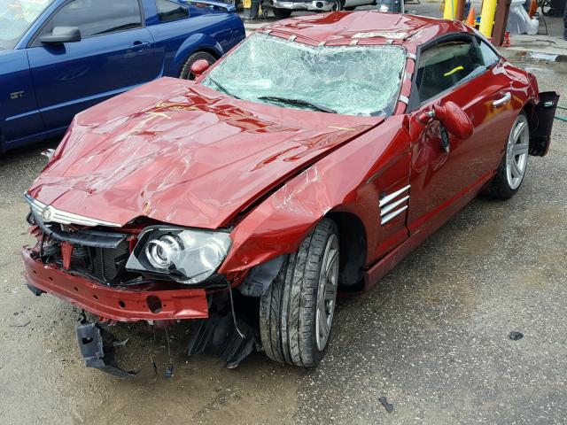 1C3AN69L34X015177 - 2004 CHRYSLER CROSSFIRE RED photo 2