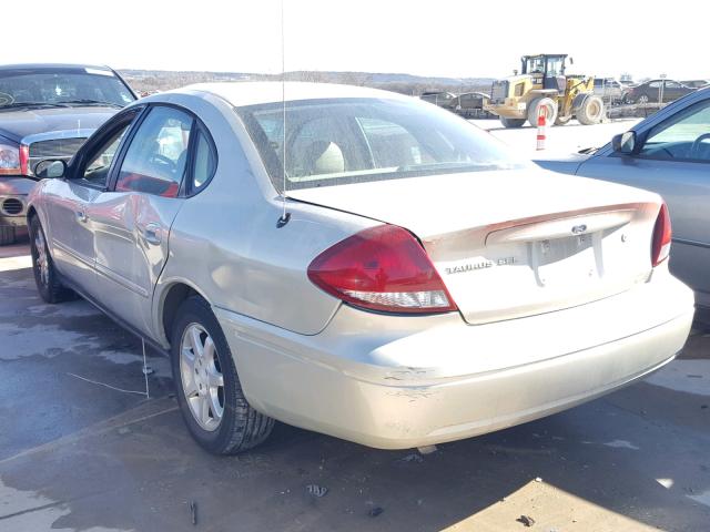 1FAFP56U17A137424 - 2007 FORD TAURUS SEL BEIGE photo 3