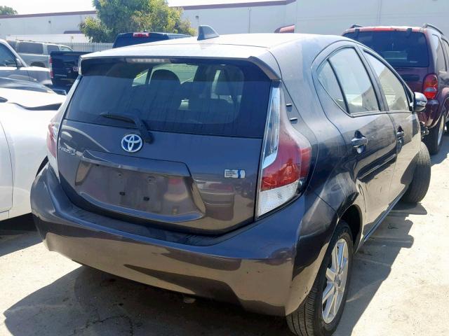 JTDKDTB33F1105561 - 2015 TOYOTA PRIUS C GRAY photo 4