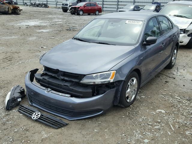 3VW2K7AJ4EM258042 - 2014 VOLKSWAGEN JETTA BASE BLACK photo 2