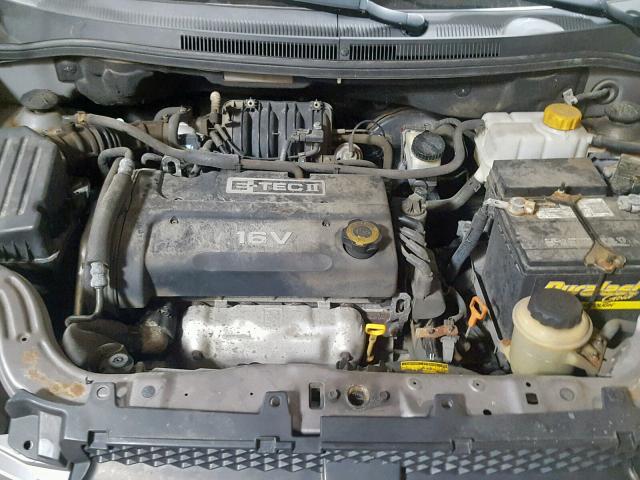 KL1TD56657B105360 - 2007 CHEVROLET AVEO BASE ნაცრისფერი ფოტო 7