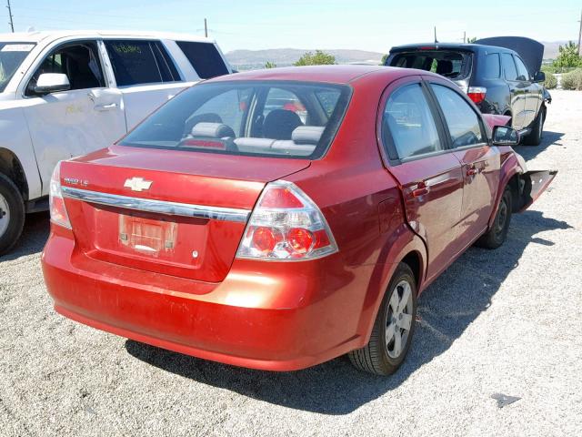 KL1TD56667B132728 - 2007 CHEVROLET AVEO BASE Qırmızı foto 4