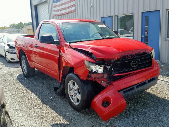 5TFJT52147X001460 - 2007 TOYOTA TUNDRA RED photo 1