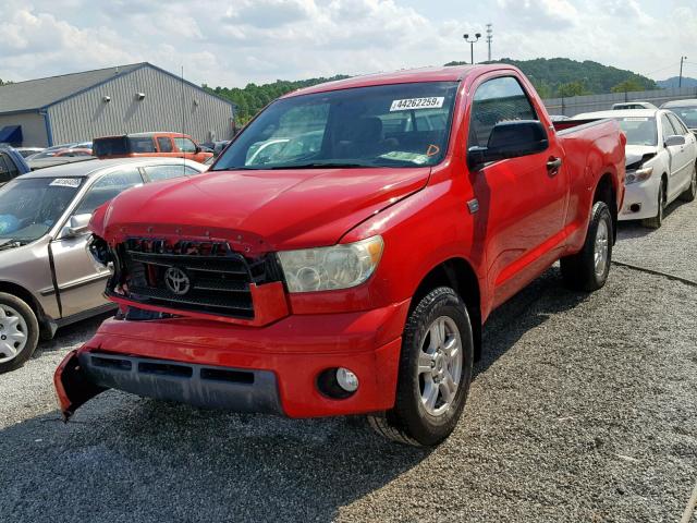 5TFJT52147X001460 - 2007 TOYOTA TUNDRA RED photo 2