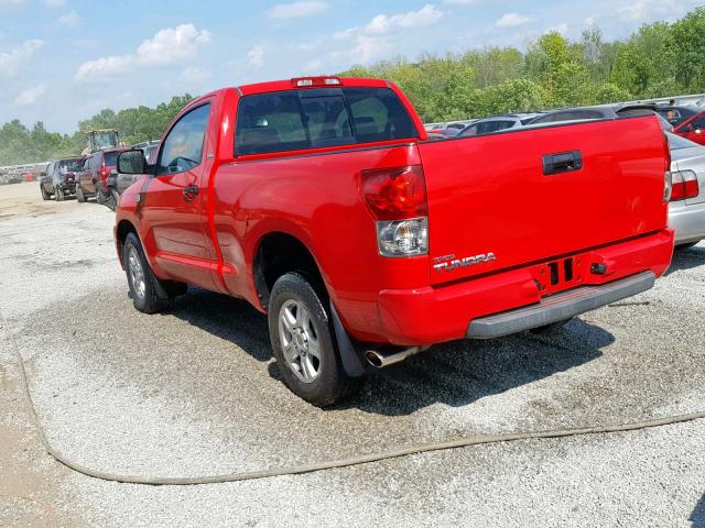 5TFJT52147X001460 - 2007 TOYOTA TUNDRA RED photo 3