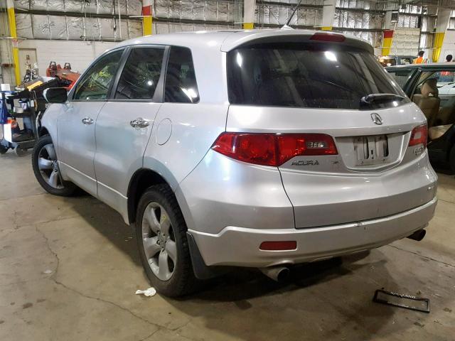 5J8TB18577A024959 - 2007 ACURA RDX TECHNO SILVER photo 3