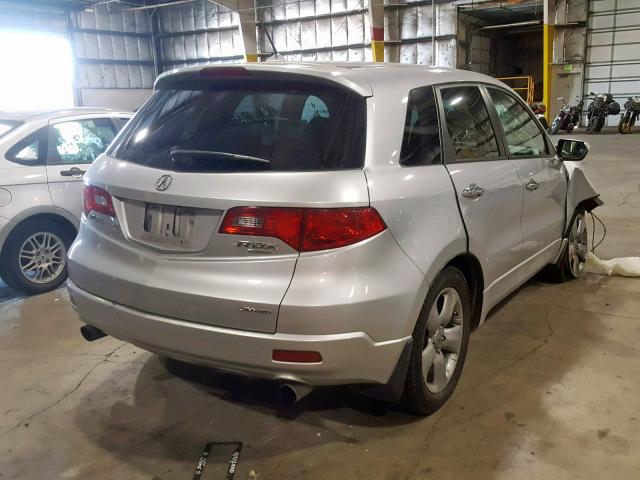 5J8TB18577A024959 - 2007 ACURA RDX TECHNO SILVER photo 4