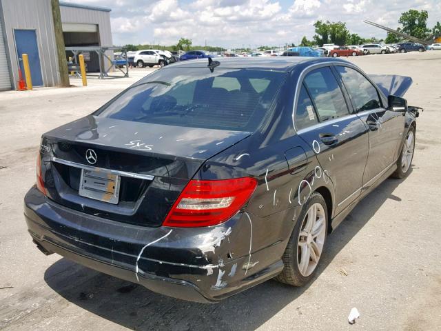 WDDGF4HB3CR212410 - 2012 MERCEDES-BENZ C 250 BLACK photo 4