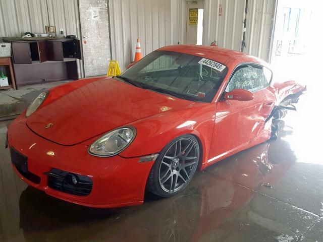 WP0AB298X6U782585 - 2006 PORSCHE CAYMAN S RED photo 2