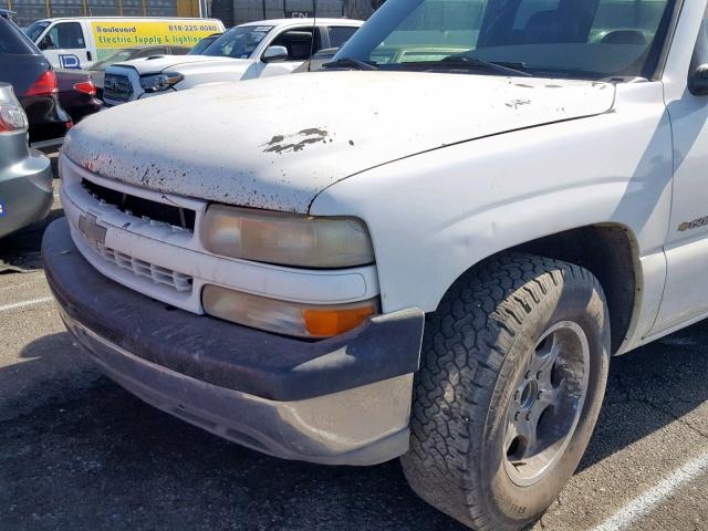 1GCEC19T31E138037 - 2001 CHEVROLET SILVERADO WHITE photo 9