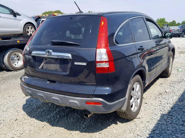 JHLRE48767C102643 - 2007 HONDA CR-V EXL BLACK photo 4