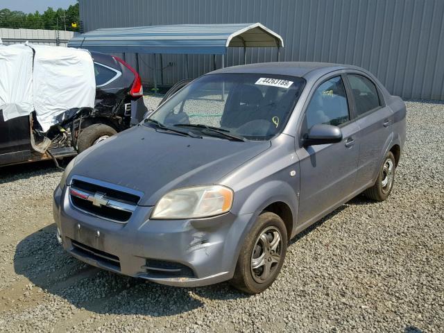 KL1TD566X7B092346 - 2007 CHEVROLET AVEO BASE ნაცრისფერი ფოტო 2