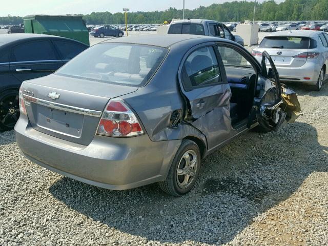 KL1TD566X7B092346 - 2007 CHEVROLET AVEO BASE ნაცრისფერი ფოტო 4