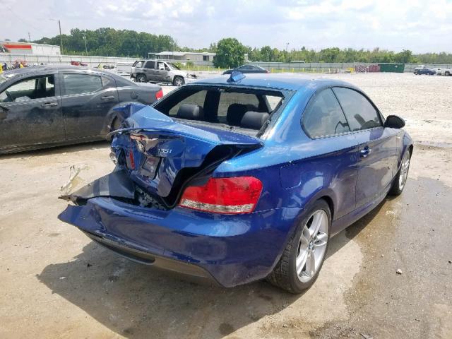 WBAUC73579VK95216 - 2009 BMW 135 I BLUE photo 4