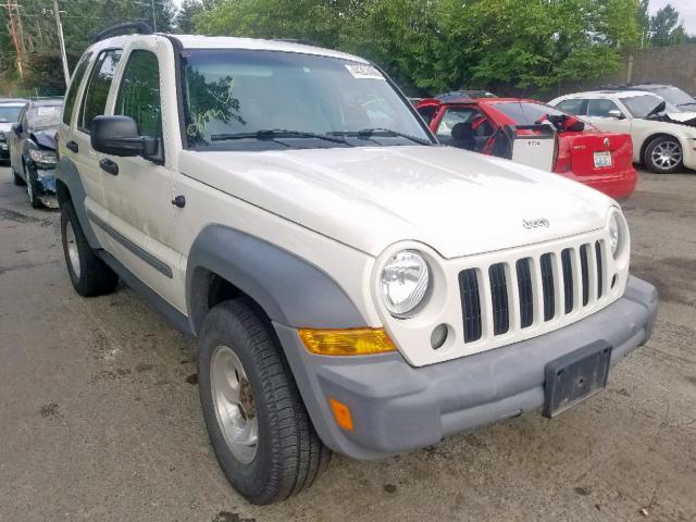 1J4GL48KX6W119645 - 2006 JEEP LIBERTY SP WHITE photo 1