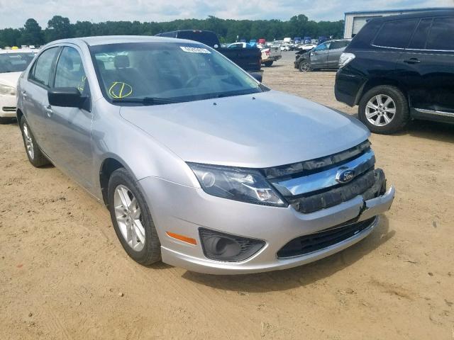 3FAHP0GA2CR333873 - 2012 FORD FUSION S SILVER photo 1