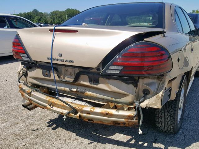 1G2NF52E93M538966 - 2003 PONTIAC GRAND AM S GOLD photo 9