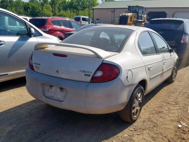 1B3ES56C82D650951 - 2002 DODGE NEON ES WHITE photo 4