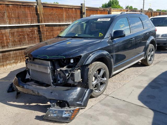 3C4PDDGG1JT371363 - 2018 DODGE JOURNEY CR BLACK photo 2