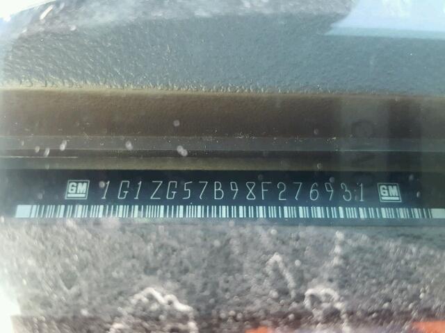 1G1ZG57B98F276931 - 2008 CHEVROLET MALIBU LS 棕色 照片 10