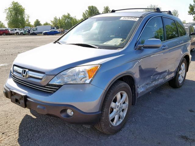 JHLRE48718C062781 - 2008 HONDA CR-V EXL BLUE photo 2