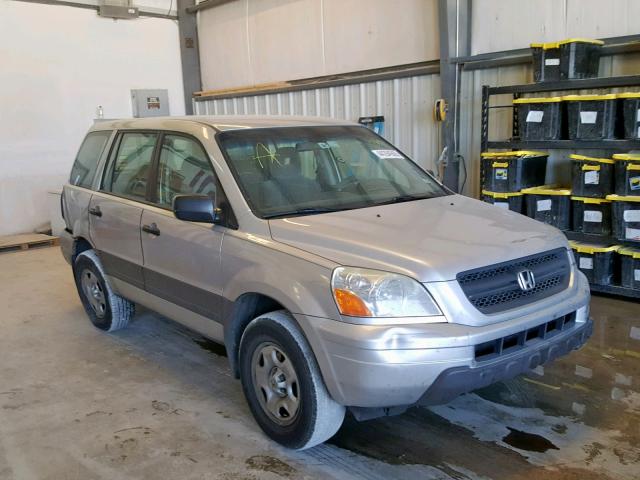 2HKYF18145H572994 - 2005 HONDA PILOT LX GRAY photo 1