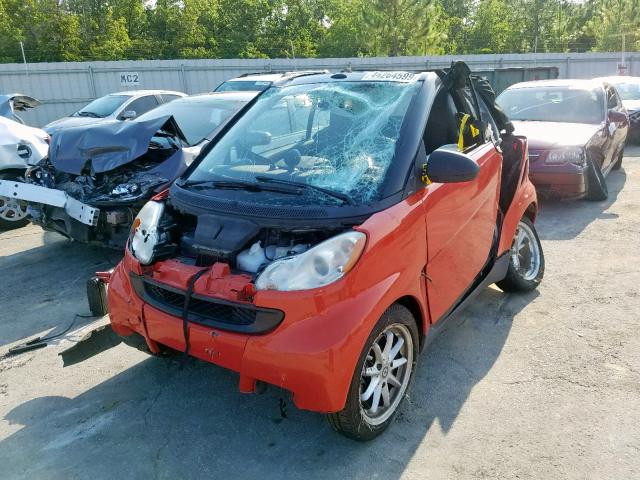 WMEEK31X88K104346 - 2008 SMART FORTWO PAS BLACK photo 2