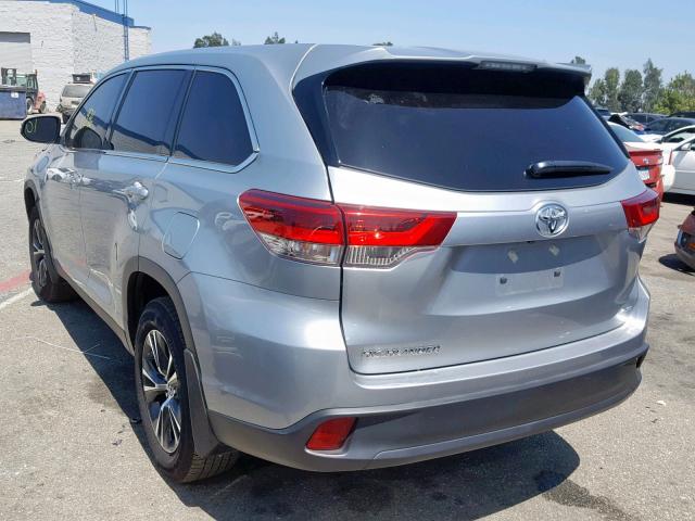 5TDBZRFH6KS944837 - 2019 TOYOTA HIGHLANDER SILVER photo 3