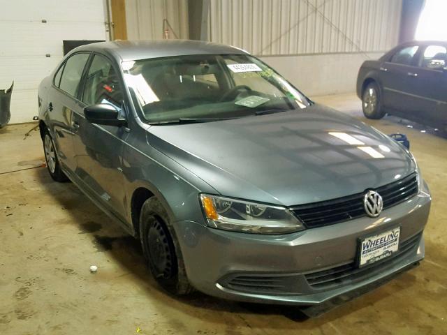 3VW2K7AJ9EM327646 - 2014 VOLKSWAGEN JETTA BASE GRAY photo 1