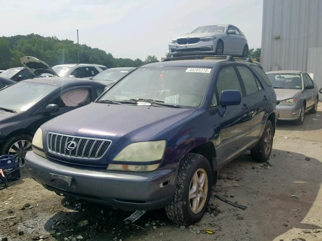 JTJHF10U830303667 - 2003 LEXUS RX 300 BLUE photo 2