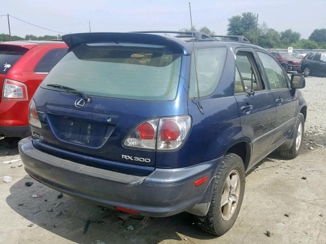 JTJHF10U830303667 - 2003 LEXUS RX 300 BLUE photo 4