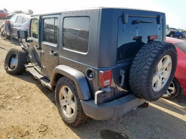 1J4GA59197L124114 - 2007 JEEP WRANGLER S GRAY photo 3