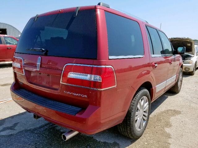 5LMFU28548LJ10658 - 2008 LINCOLN NAVIGATOR RED photo 4
