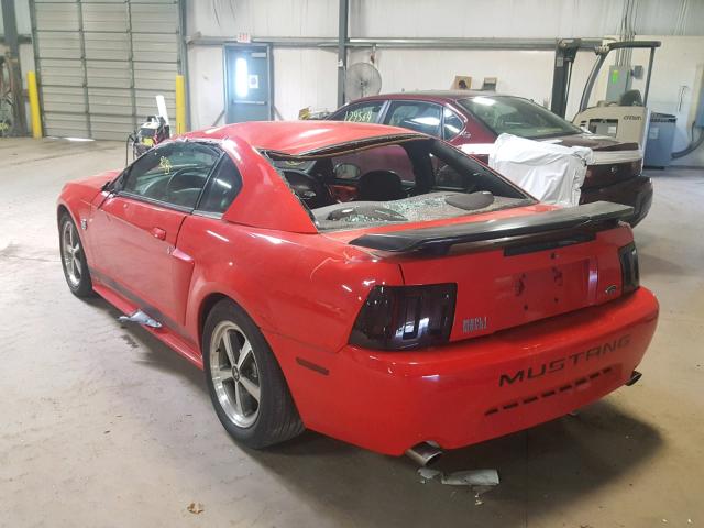 1FAFP42R14F163466 - 2004 FORD MUSTANG MA RED photo 3