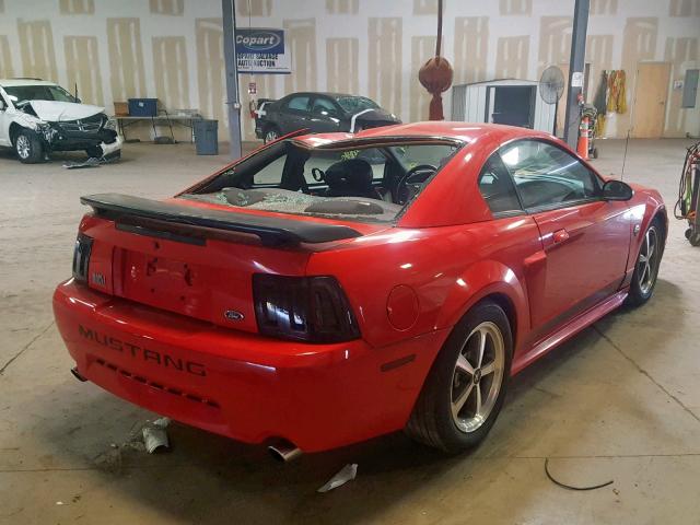 1FAFP42R14F163466 - 2004 FORD MUSTANG MA RED photo 4
