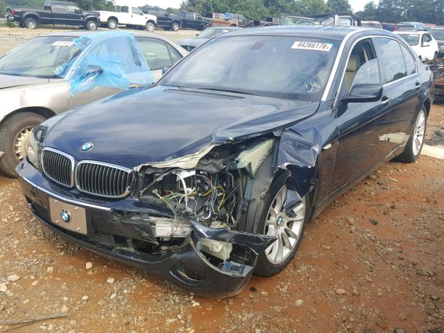 WBAHN83528DT80423 - 2008 BMW 750 LI BLUE photo 2