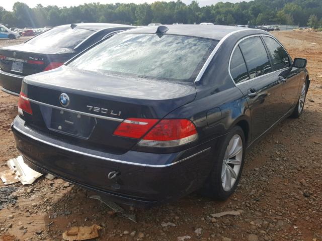 WBAHN83528DT80423 - 2008 BMW 750 LI BLUE photo 4