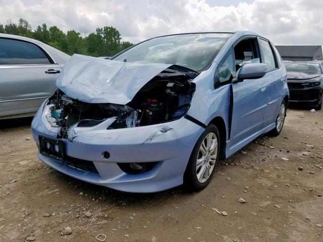 JHMGE8H65AS008090 - 2010 HONDA FIT SPORT BLUE photo 2