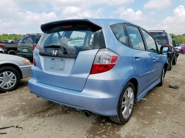 JHMGE8H65AS008090 - 2010 HONDA FIT SPORT BLUE photo 4