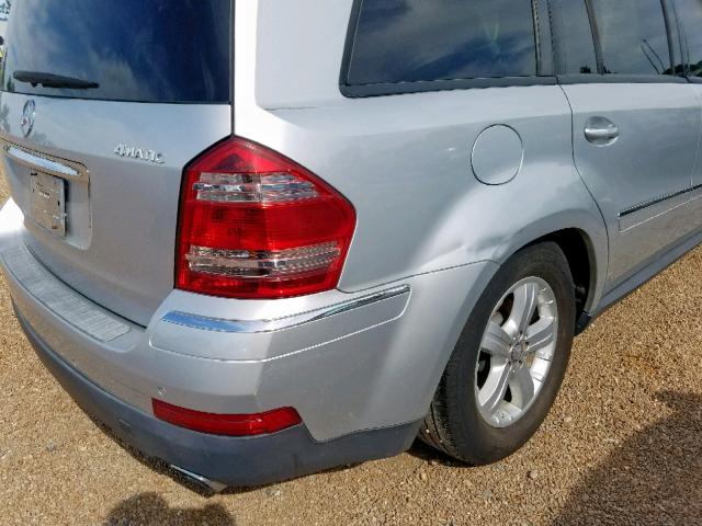 4JGBF71E78A299658 - 2008 MERCEDES-BENZ GL 450 4MA SILVER photo 9