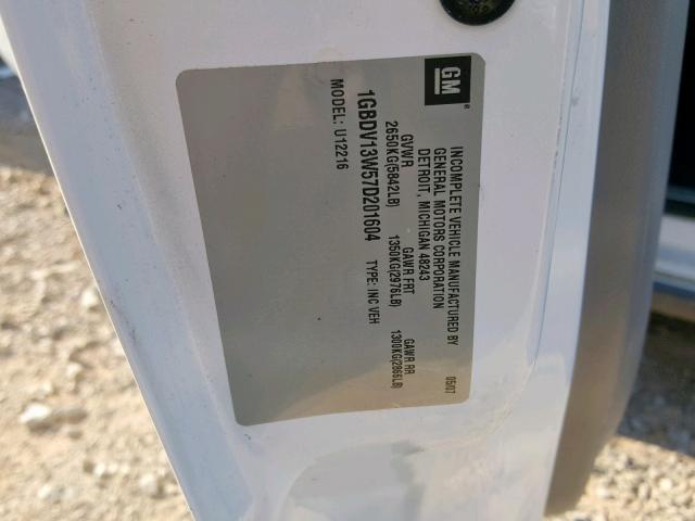 1GBDV13W57D201604 - 2007 CHEVROLET UPLANDER I 白色 照片 10